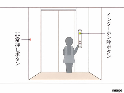 エレベーター防犯対策概念図|千住ザ・タワー